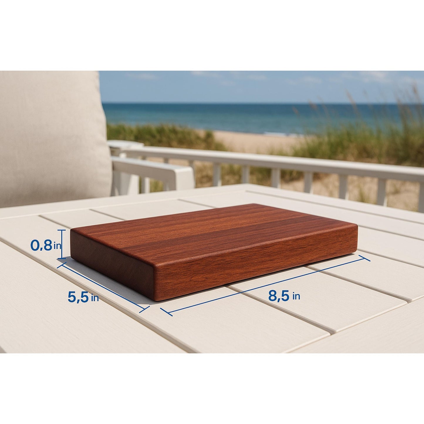 Premium Solid Mahogany Small Charcuterie/ Cutting Board (8.5" x 5.5" x .8")