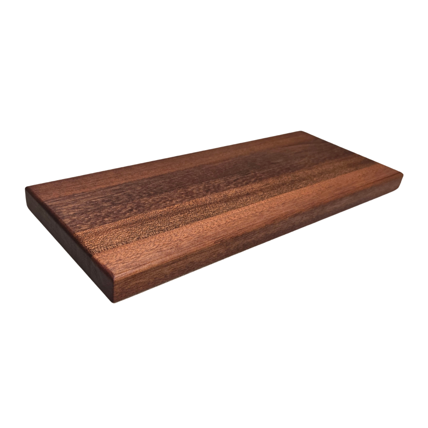 Small Mahogany Butcher Block Charcuterie/ Cutting Board - 12.0 x 5.0 x 0.72 in