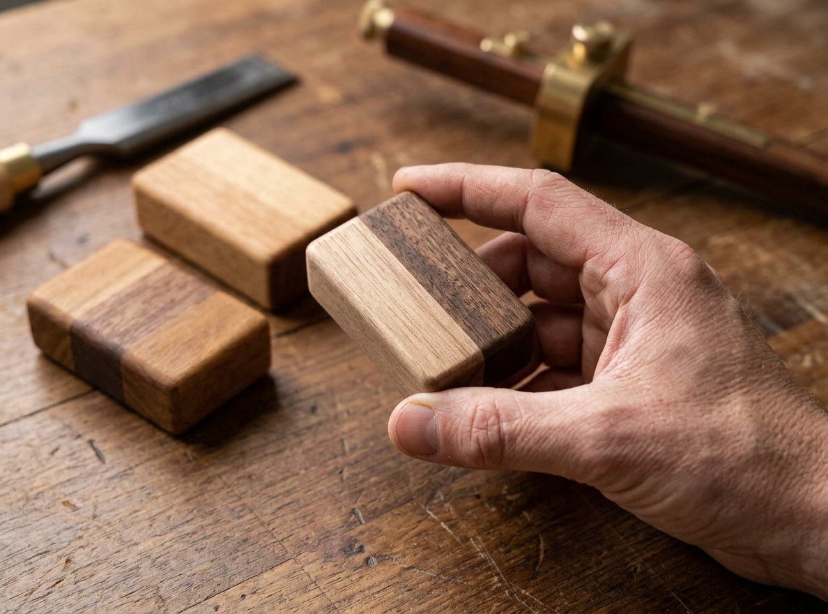 Heirloom Wooden 1-2-3 Math & Counting Blocks | Solid African Mahogany