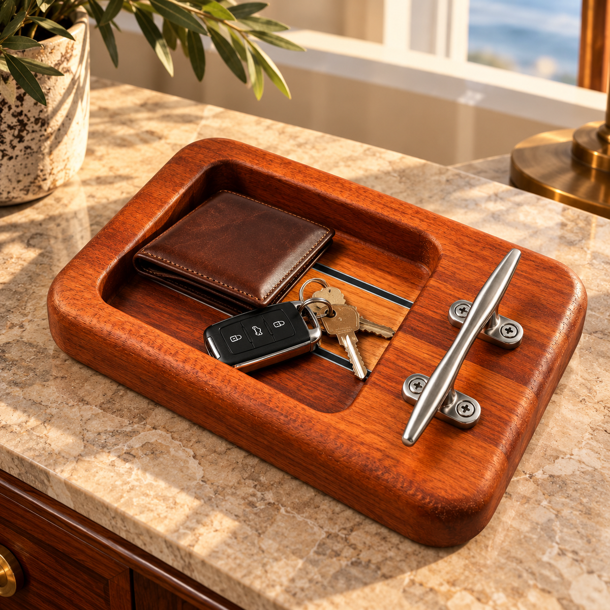 Deepdale — Solid Mahogany Bedside Valet