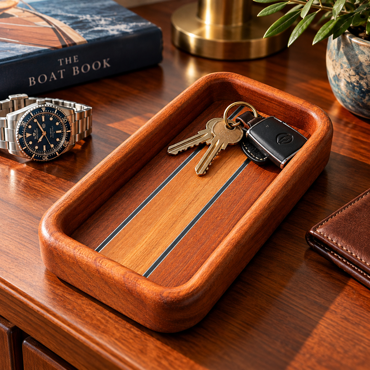 The Eaglet - Small Mahogany Drop Tray