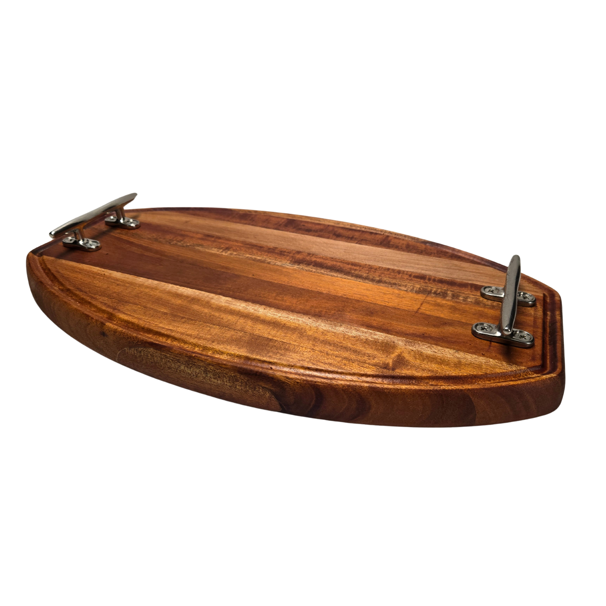 Pembroke Boat-Style Butcher Block Serving Tray with Cleats (12×18×2)