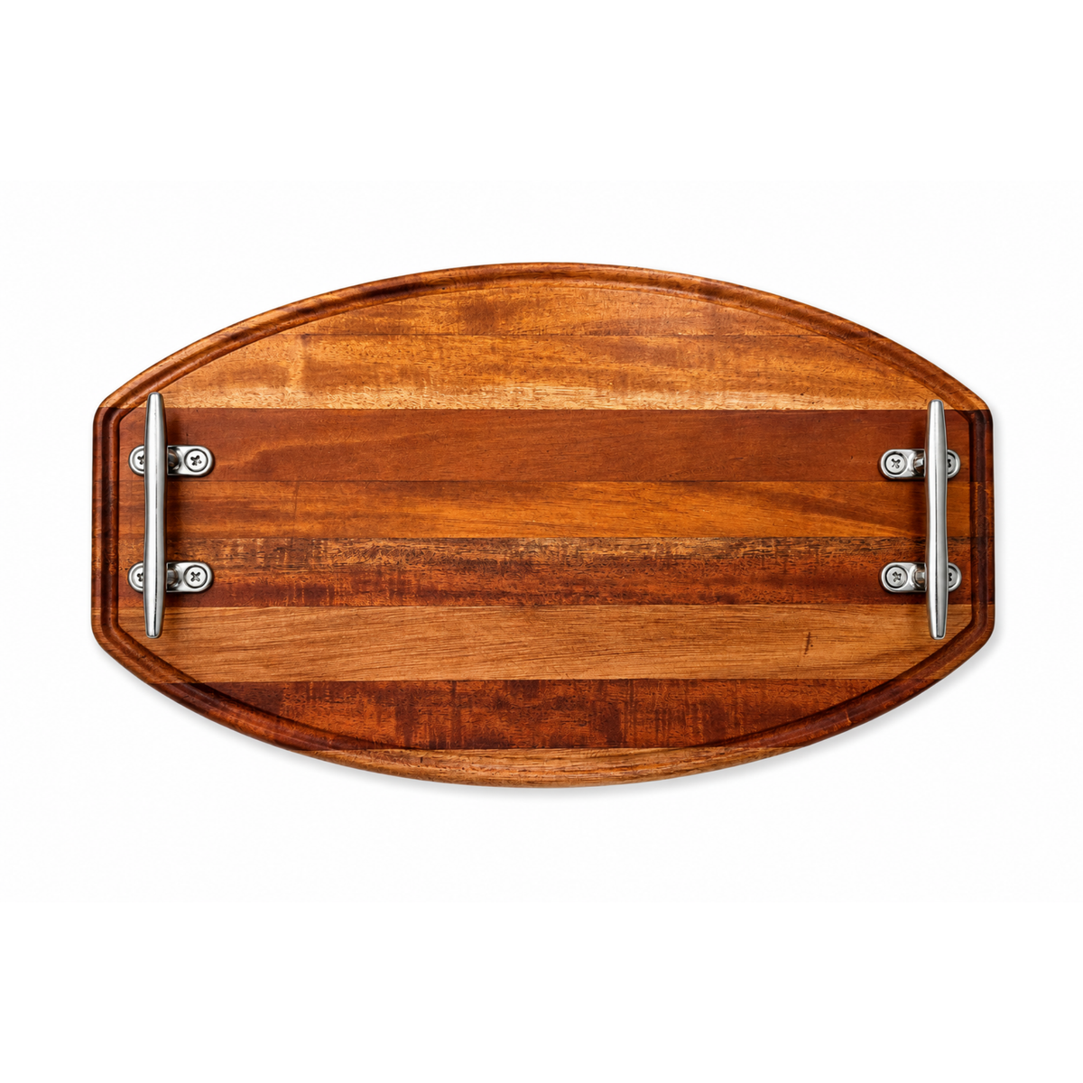 Pembroke Boat-Style Butcher Block Serving Tray with Cleats (12×18×2)